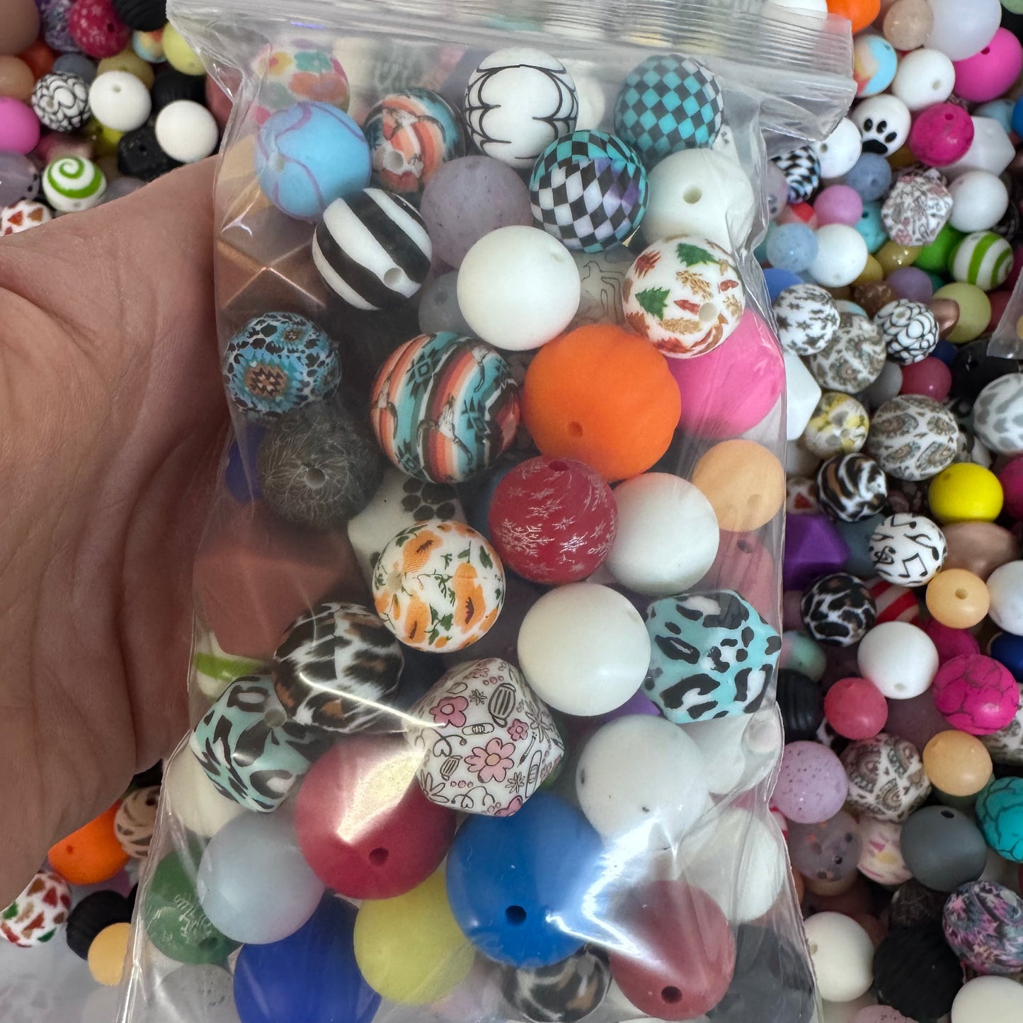 LARGE Silicone Bead Grab Bag (80-90 count) - Multiple GBs will be combined into larger bags