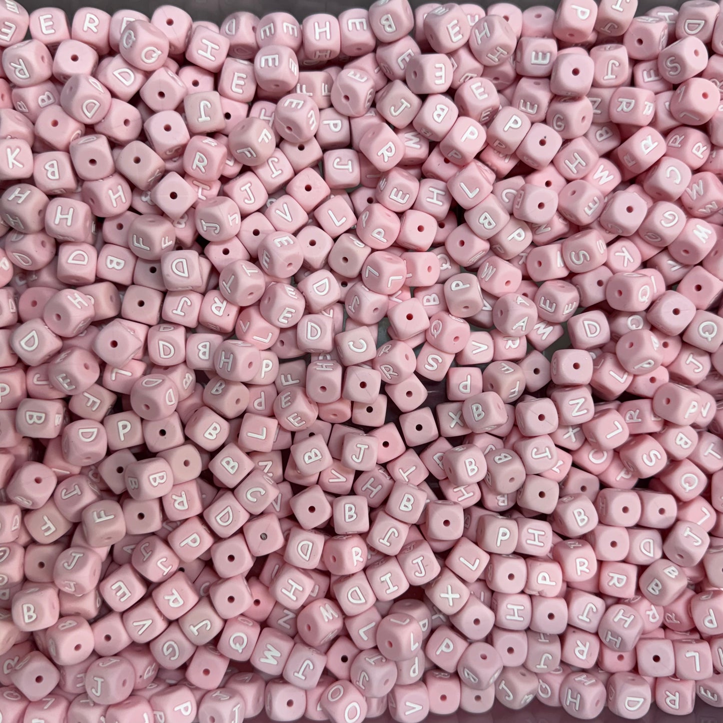 Pink Silicone Letter Grab Bag (135-140 Count)