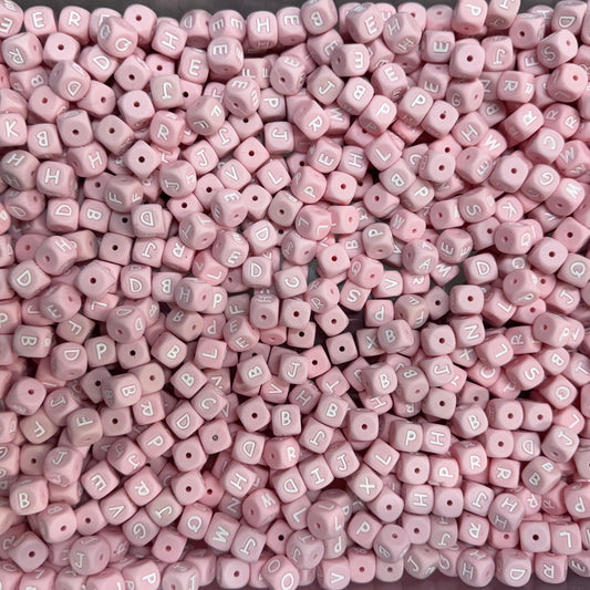 Pink Silicone Letter Grab Bag (135-140 Count)