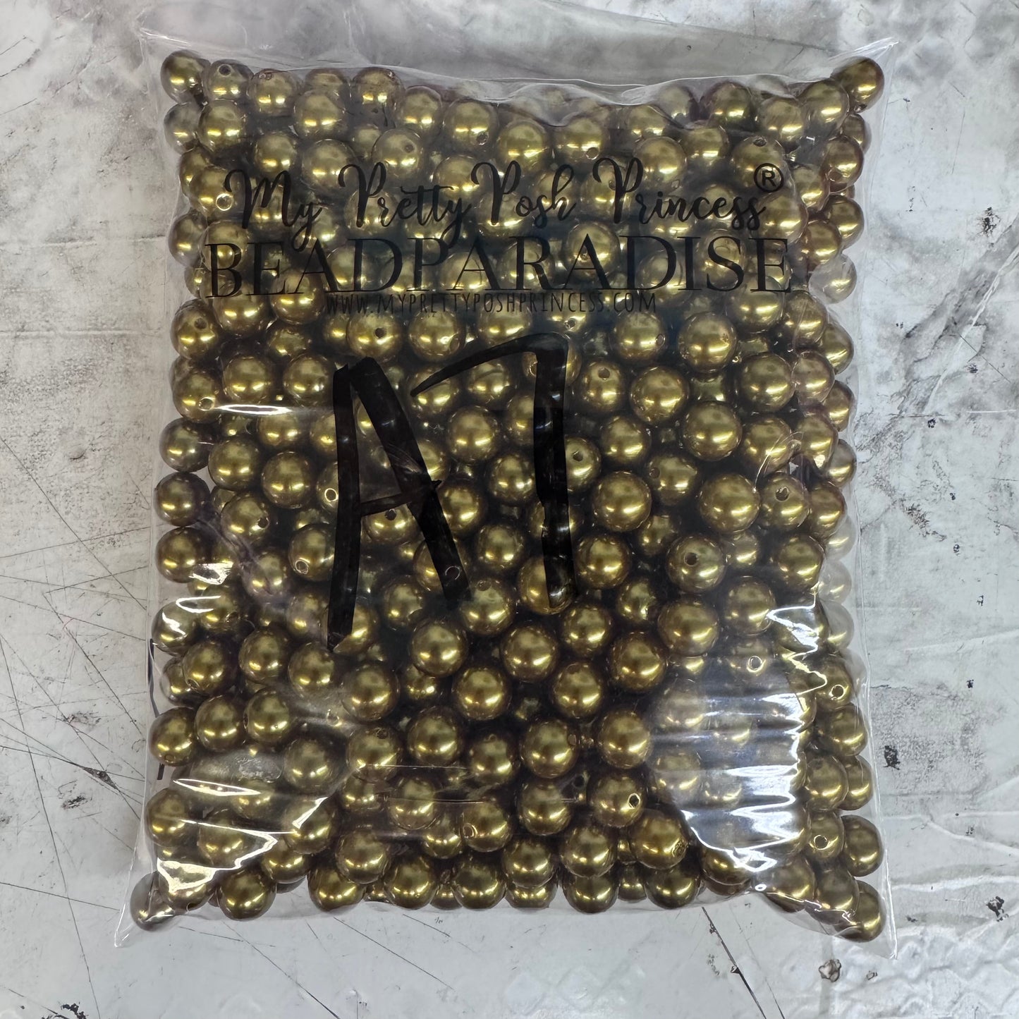 A7- Olive Pearl Beads 500 Count  *WAREHOUSE SALE*