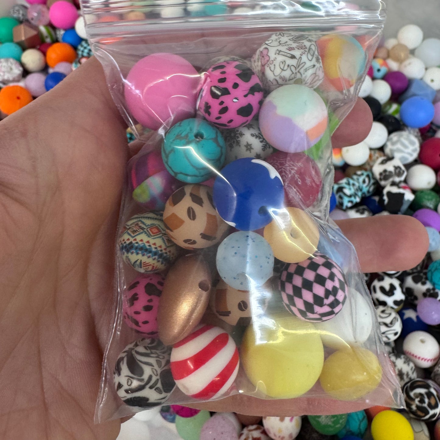 SMALL Silicone Bead Grab Bag (30-35 count) - Multiple GBs will be combined into larger bags
