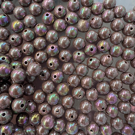 12mm Dark Brown AB Acrylic Beads 500 Count  *WAREHOUSE SALE* (Copy)