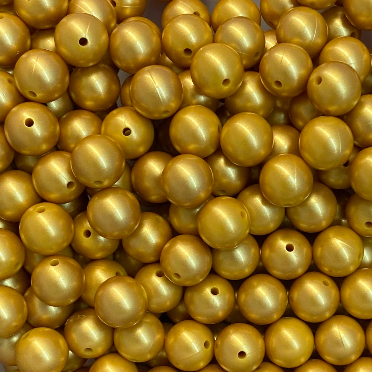 06-a / 15mm - Matte Gold Silicone Bead