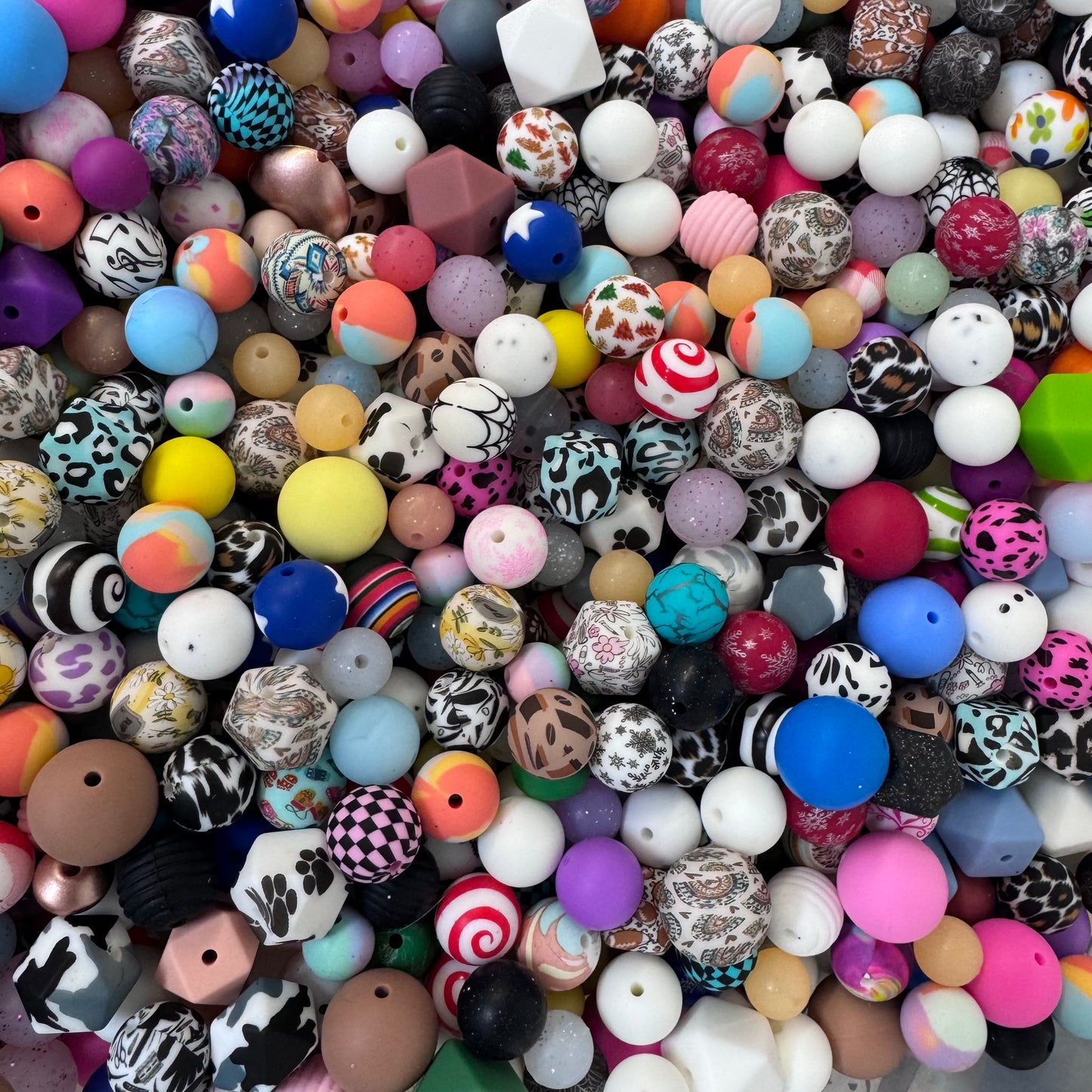 LARGE Silicone Bead Grab Bag (80-90 count) - Multiple GBs will be combined into larger bags