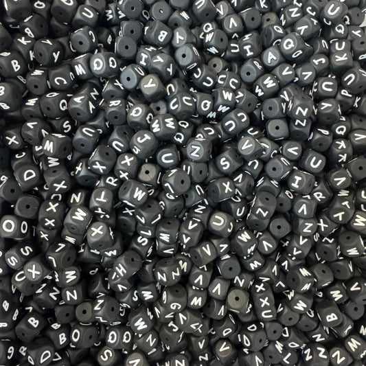 Black Silicone Letter Grab Bag (135-140 Count)