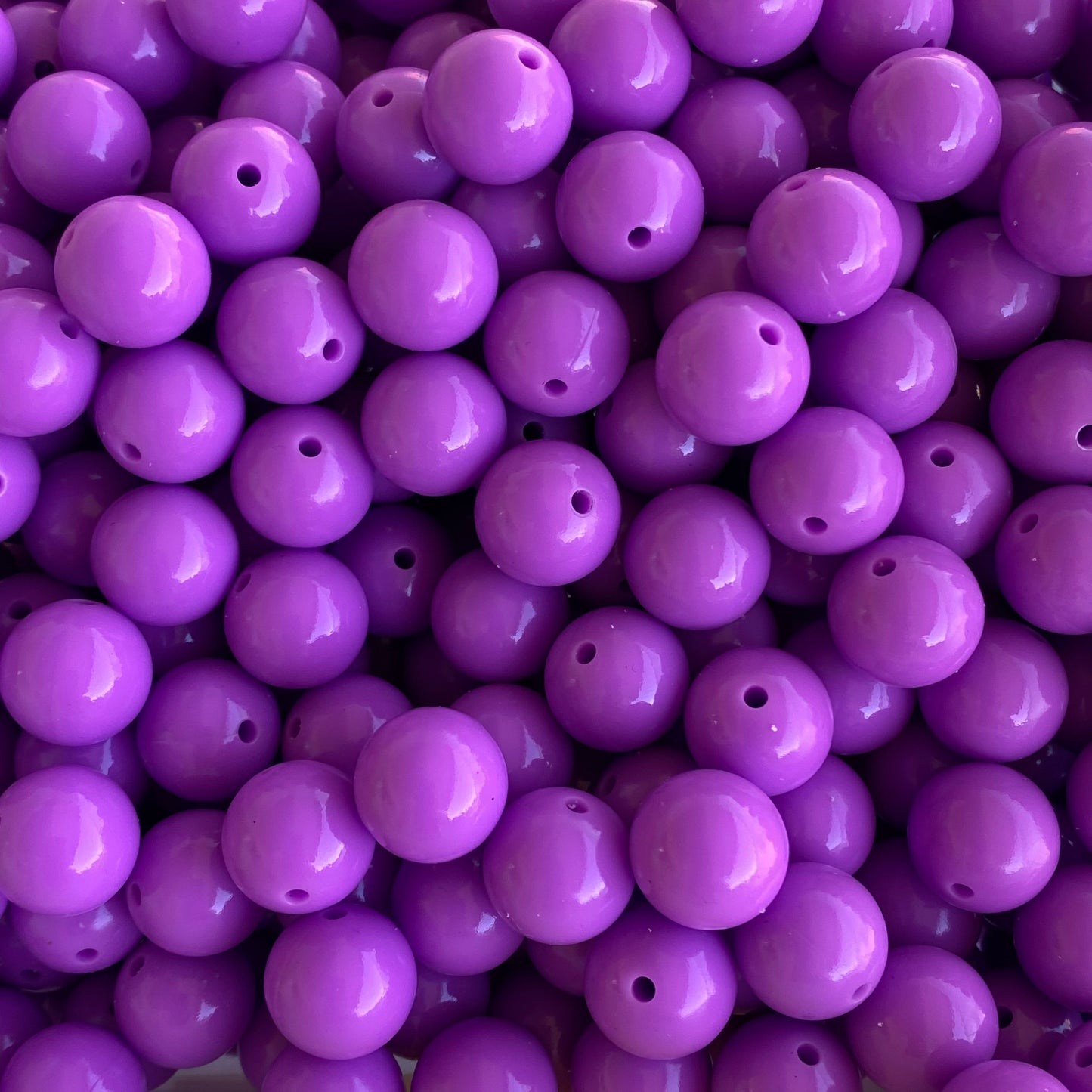 T339 - 15mm "Purple" Gloss Silicone Beads