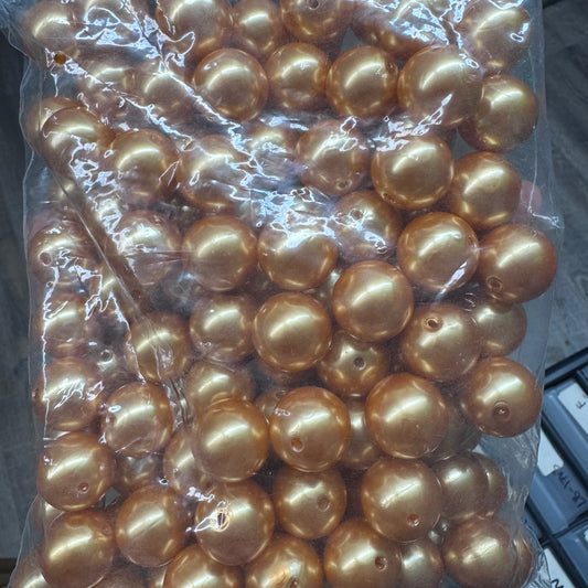 20mm Mustard Pearls  100 Count *WAREHOUSE SALE*