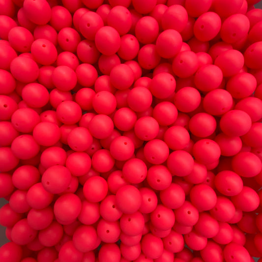 43 / 15mm - Hot Pink Silicone Bead