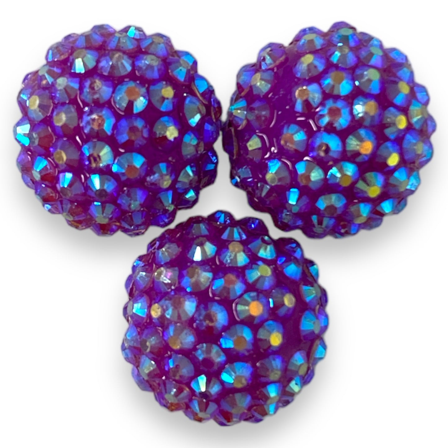 #1171 - R197- 20mm Grape AB Rhinestone  Beads  (1 Count)l