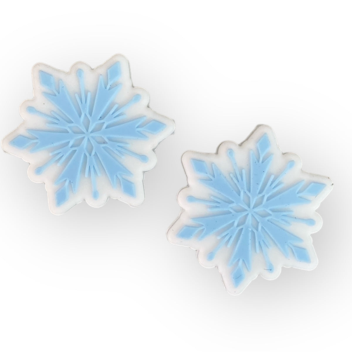 X250 - Blue Snowflake Silicone (1 Count) Focal Bead