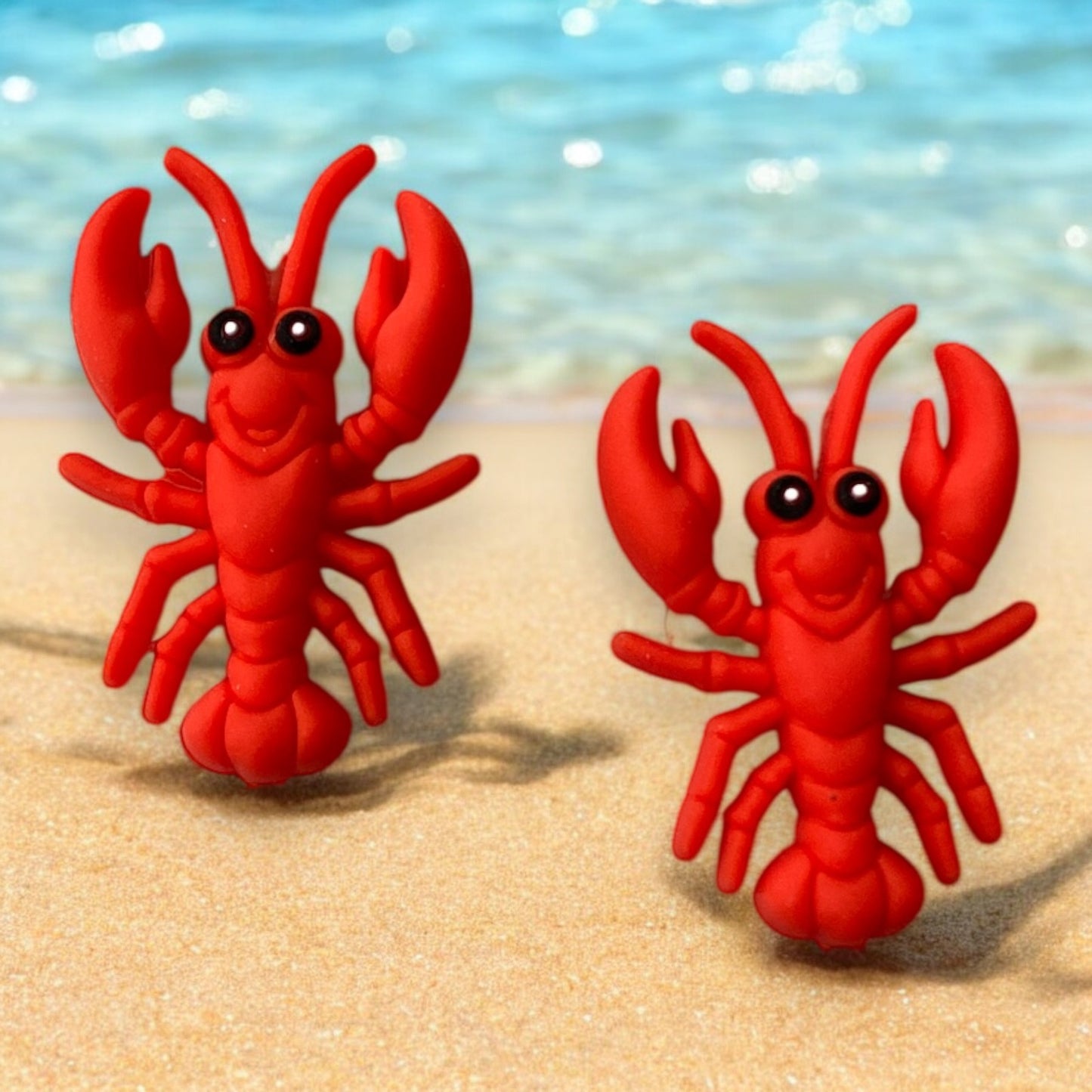 T427- “Lobster”  Silicone Focal Bead (1 Count)