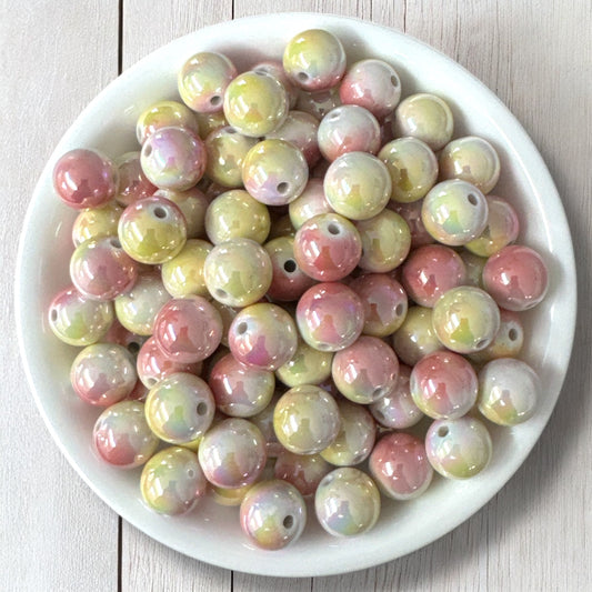 #956 16mm "Cloud Opal Ombre" Acrylic Bead (1 Count)