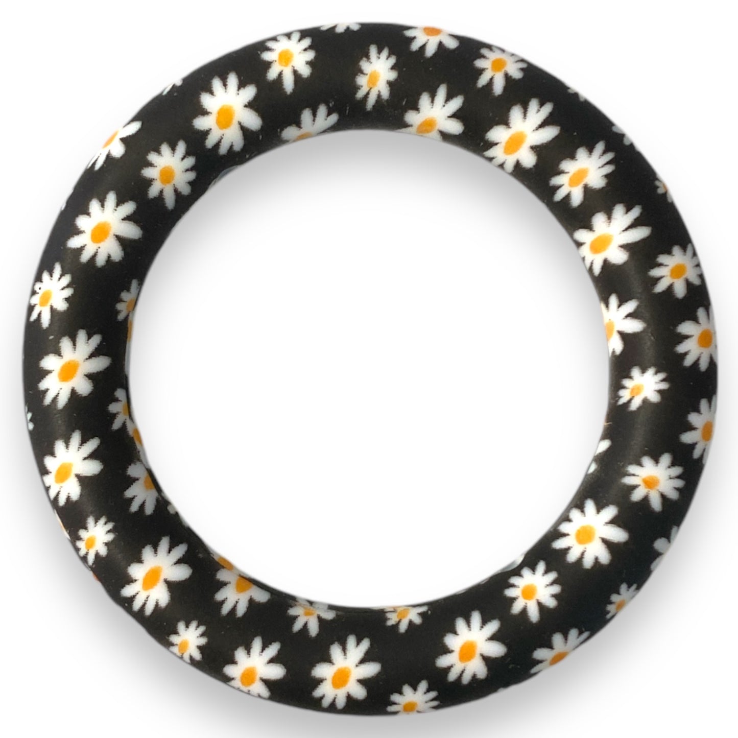 Q- A770 - 65mm "Black Daisy" Silicone Ring