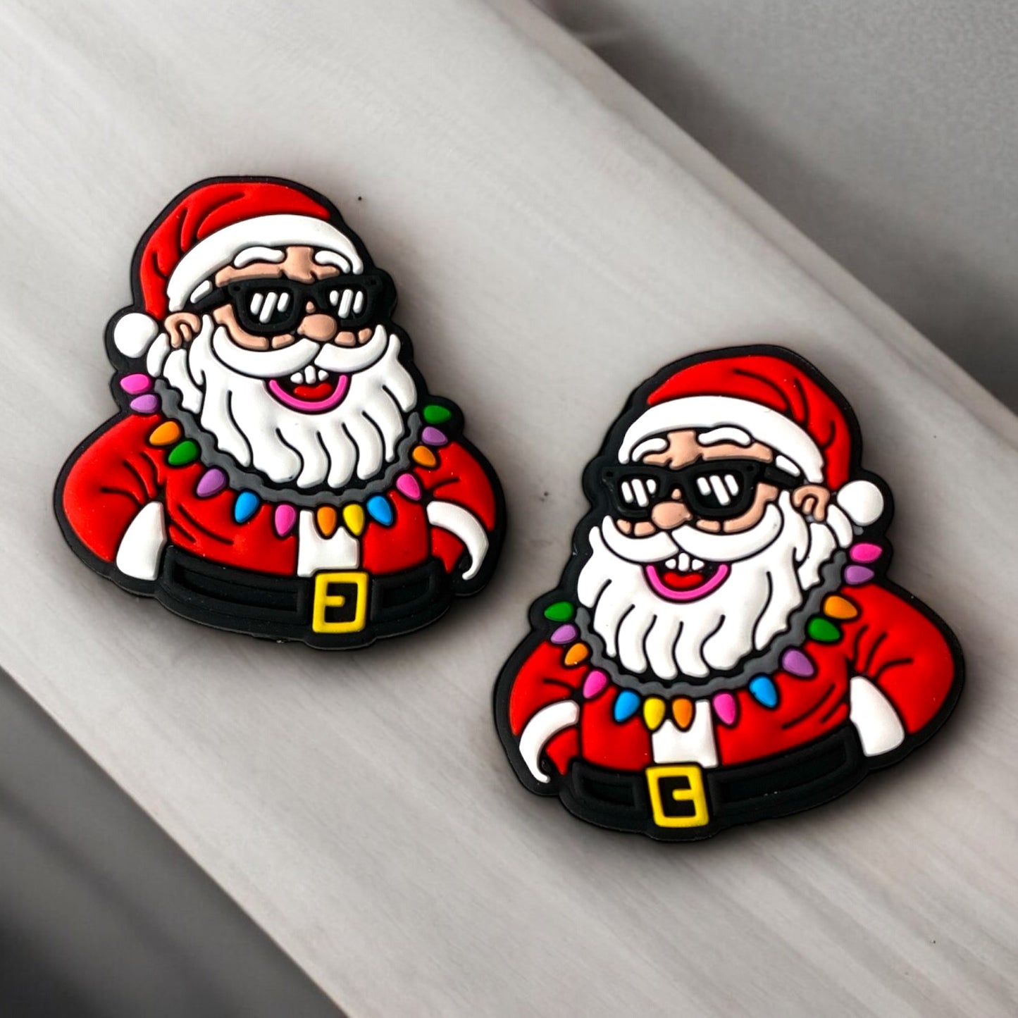 h881-  “Cool Santa” Silicone Focal Bead (1 Count)