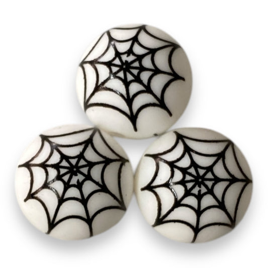 T45 - 15mm “White Webs” Silicone Beads