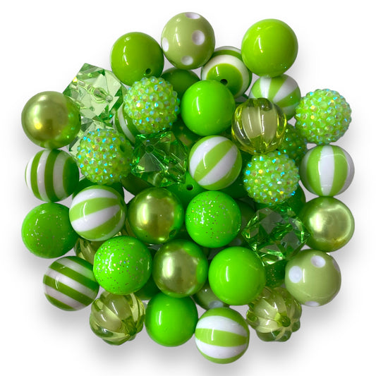 20- M78 - 20mm "Lime" [50 Count] Acrylic Bead Pack