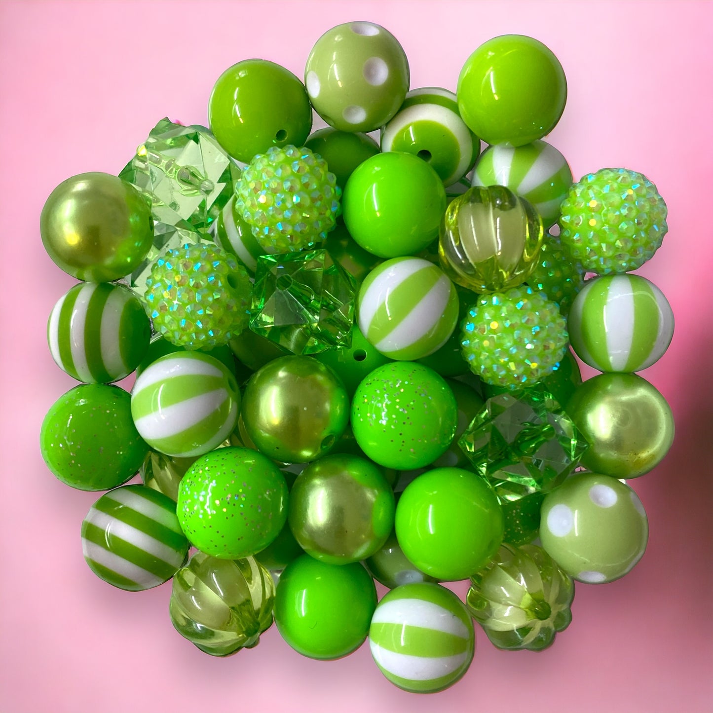 20- M78 - 20mm "Lime" [50 Count] Acrylic Bead Pack