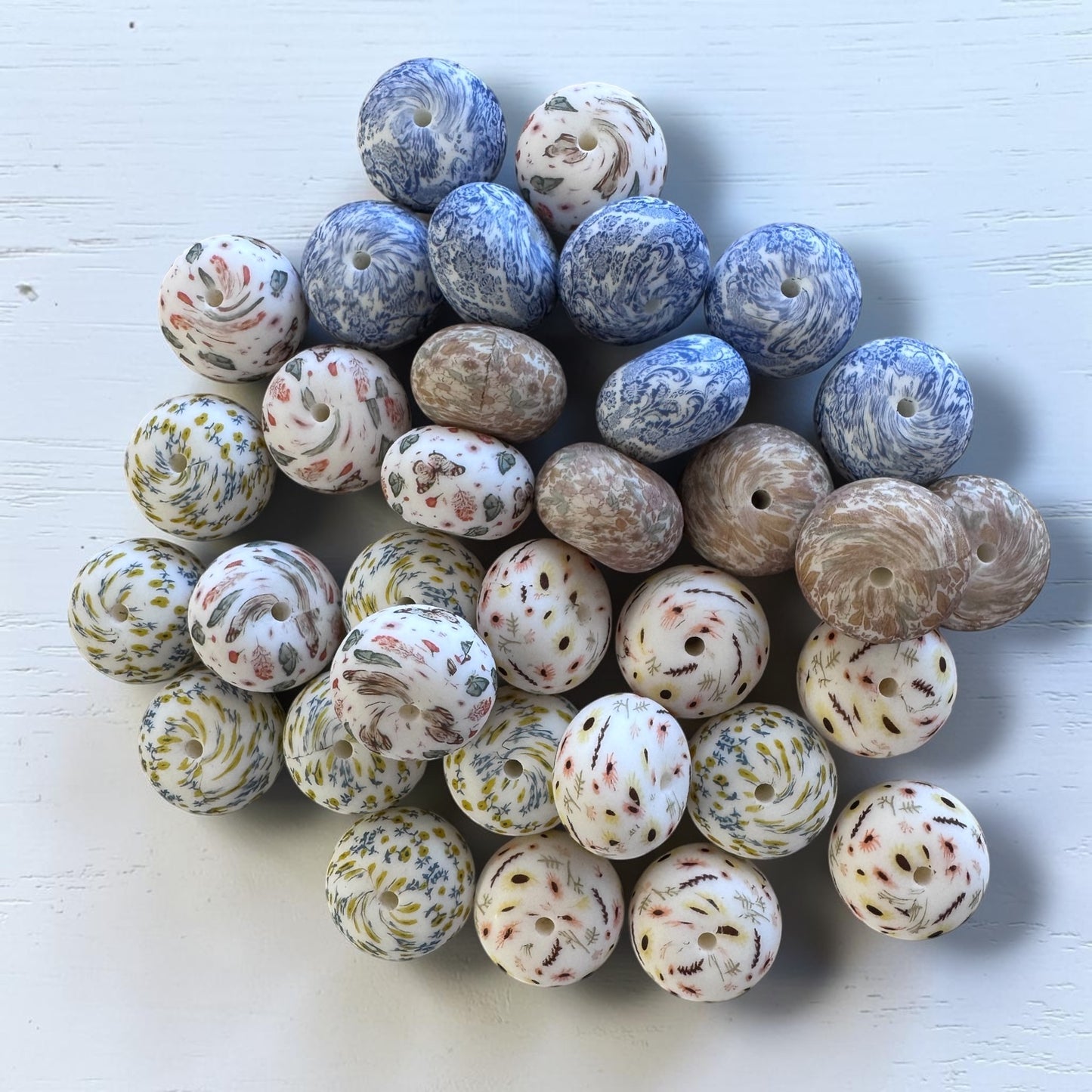 740 Count- 23mm*15mm Pattern Abacus Silicone Beads