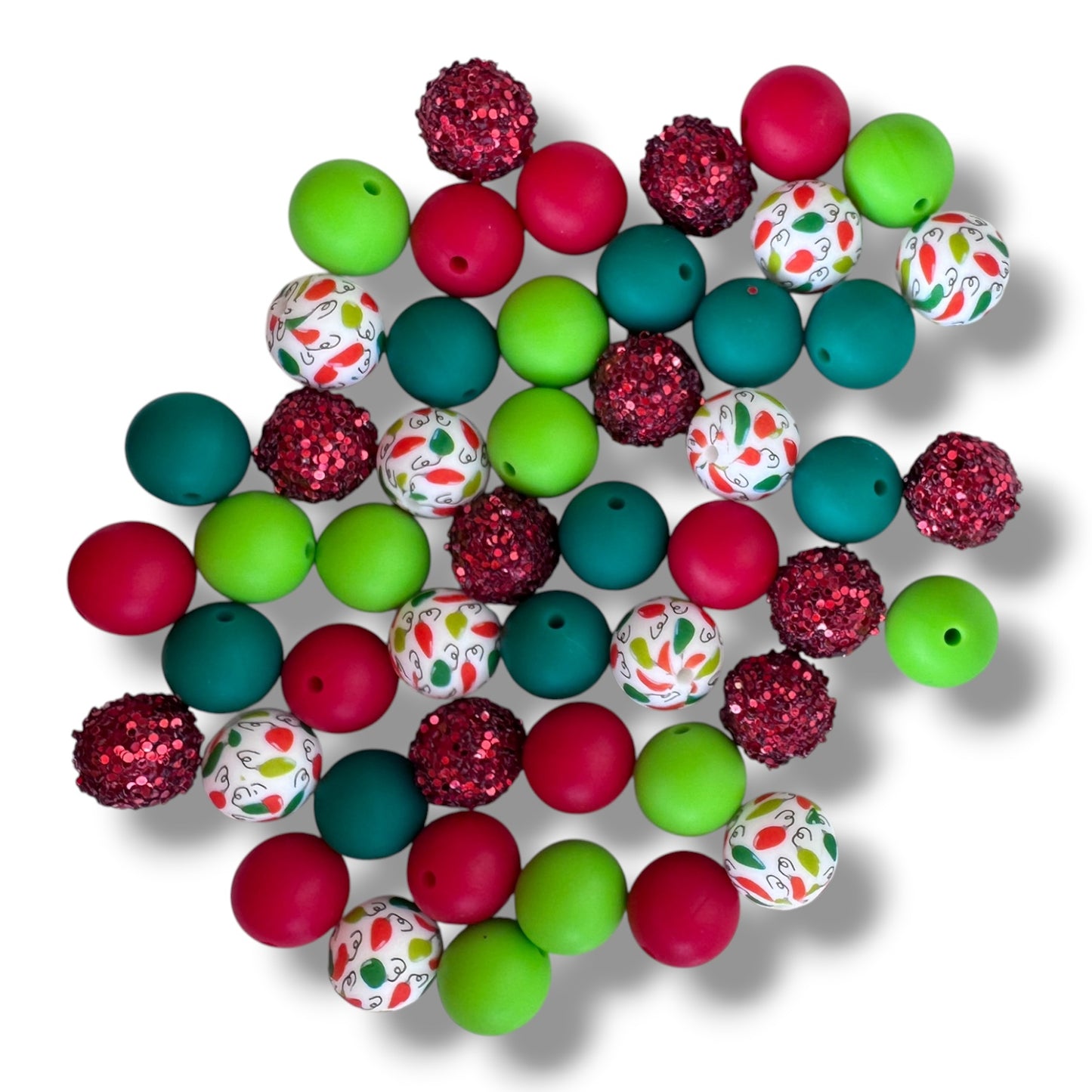 Merry & Bright – 50 Count | Silicone Bead Mix