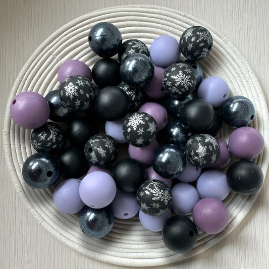 CK- 227- 15mm "Silent Night” 50 Count Mixed Pack Silicone Beads