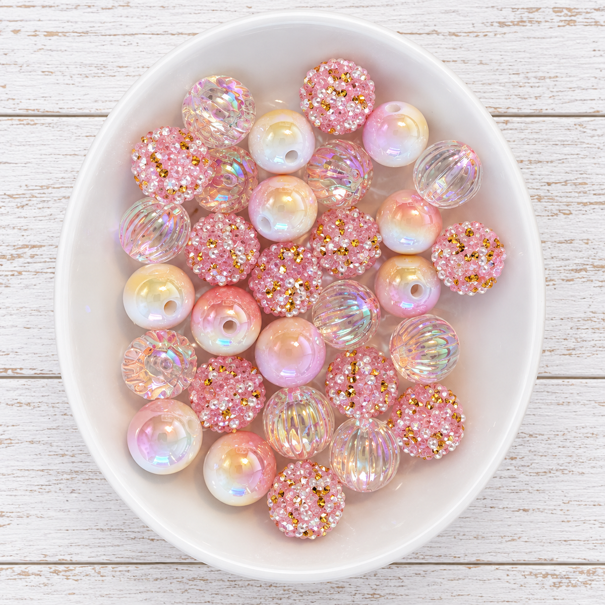 Blush & Bloom 30 Count | 16mm Acrylic Bead Bundle