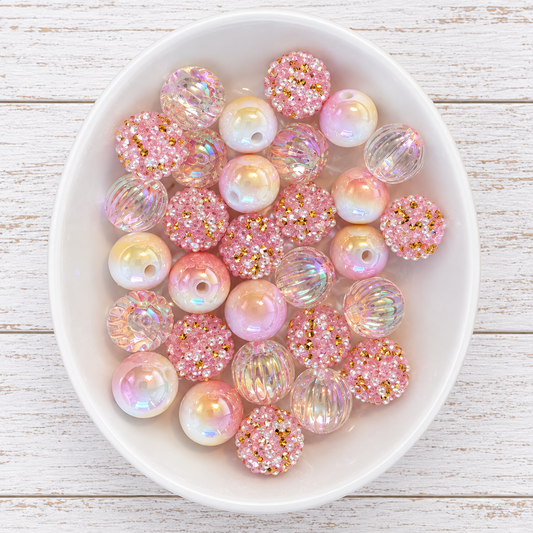 Blush & Bloom 30 Count | 16mm Acrylic Bead Bundle