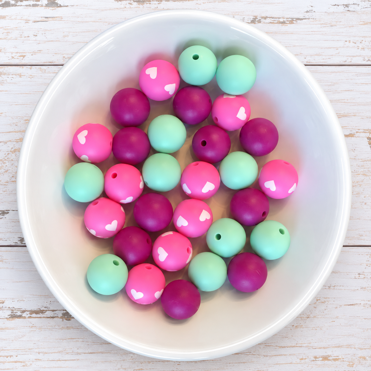 Mint To Be (30 Count 15mm Silicone Bead Pack) – Ideal for Beadable Pens & Keychains