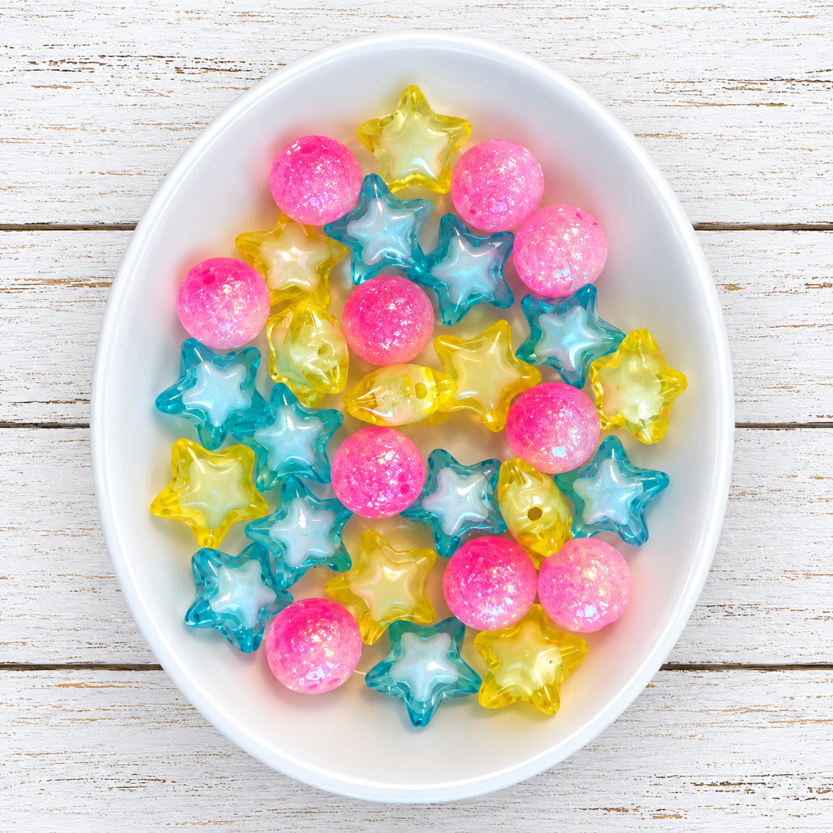 ✨ Shooting Stars – 30 Count Acrylic Bead Pack ✨