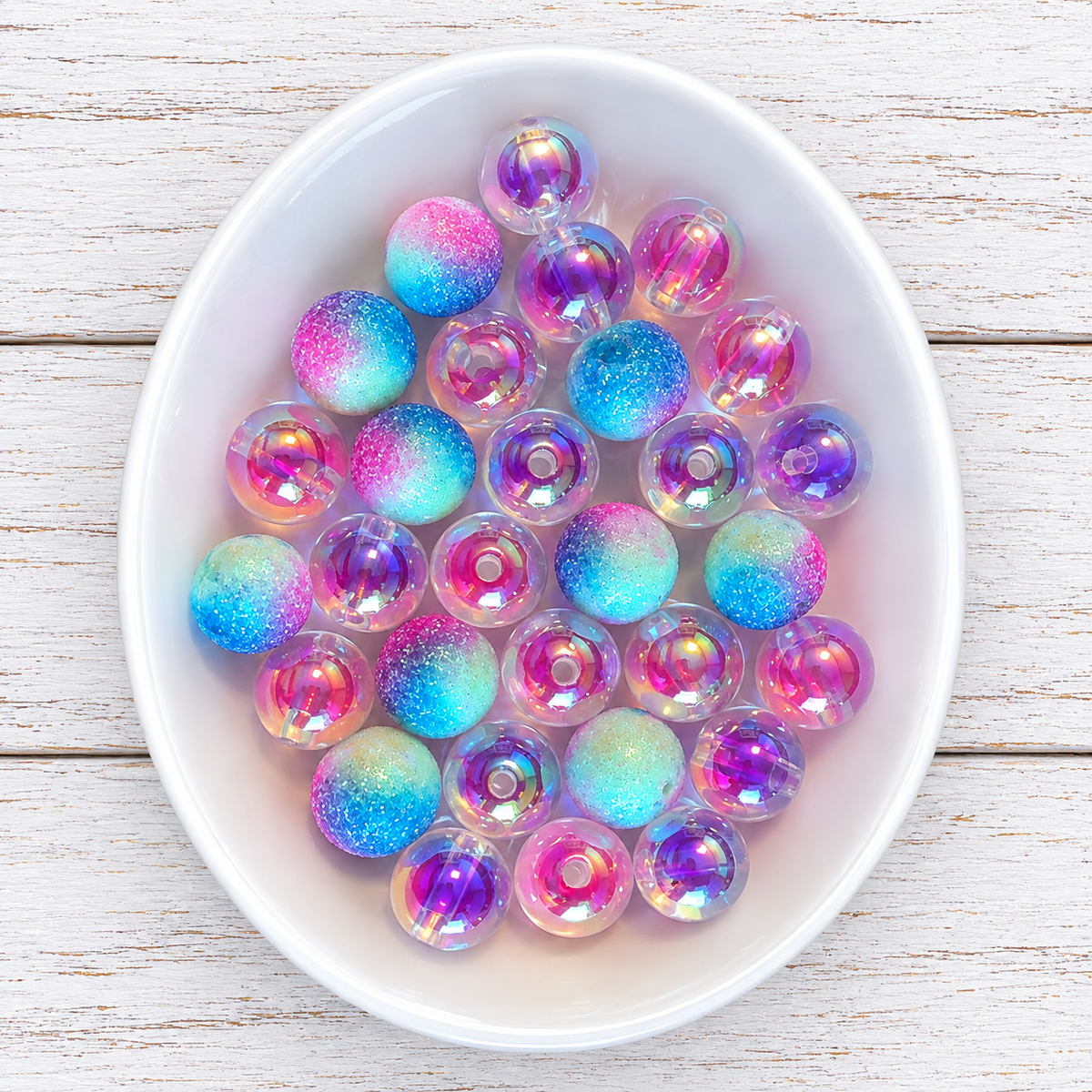 🧜‍♀️🫧 Mermaid Bubbles – 30 Count Acrylic Bead Pack 🫧🧜‍♀️