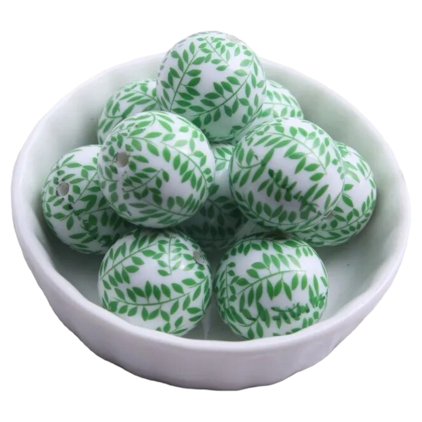 W568 - 20mm Eucalyptus Solids Acrylic Beads (10 Count)