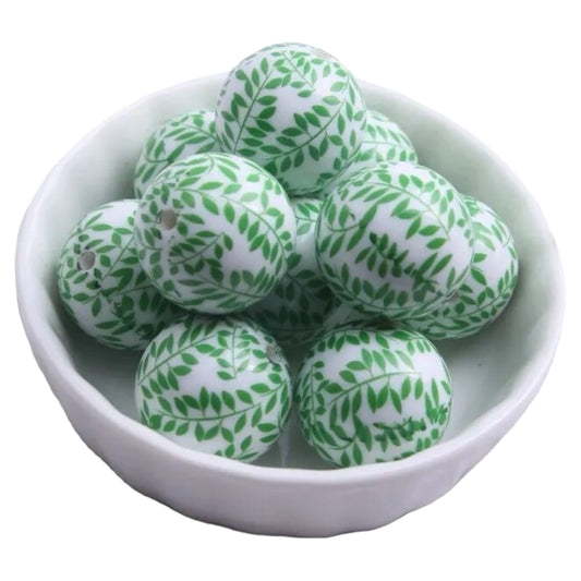 W568 - 20mm Eucalyptus Solids Acrylic Beads (10 Count)