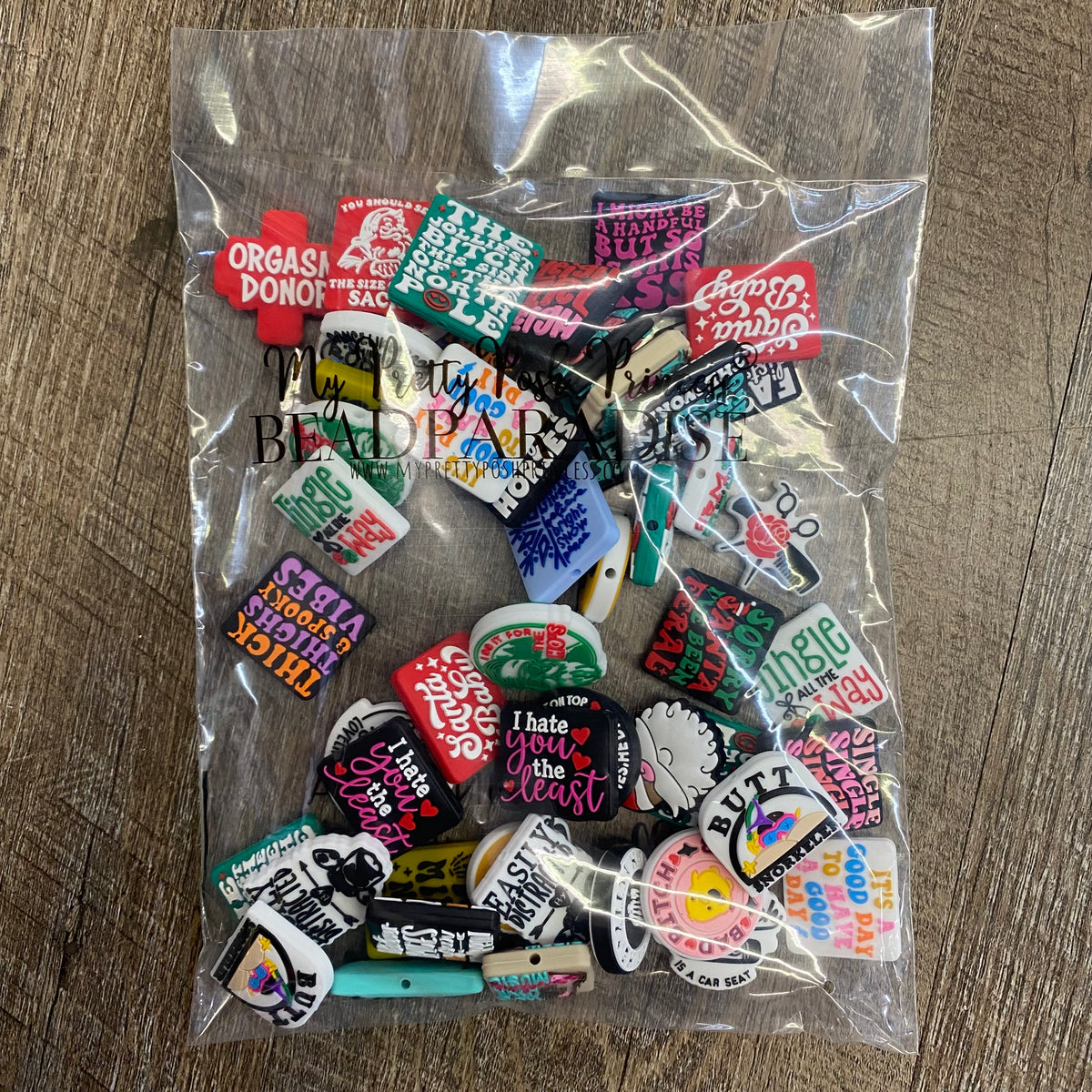 Exclusive Silicone Focal - 50 Count- Random - Spicy Beads Included - Duplicates Likely - No Requests