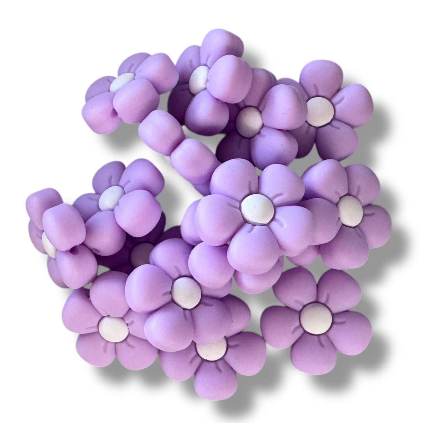 X169-  Lavender Flower Silicone Focal Bead for DIY Crafts (1 Count)