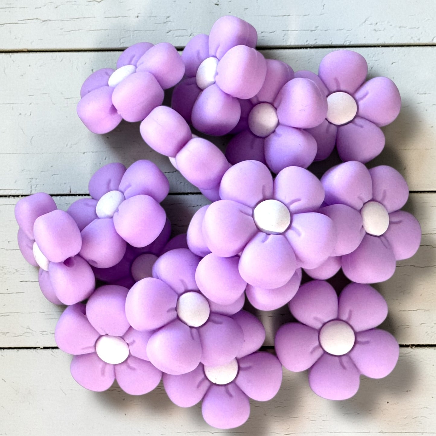 X169-  Lavender Flower Silicone Focal Bead for DIY Crafts (1 Count)