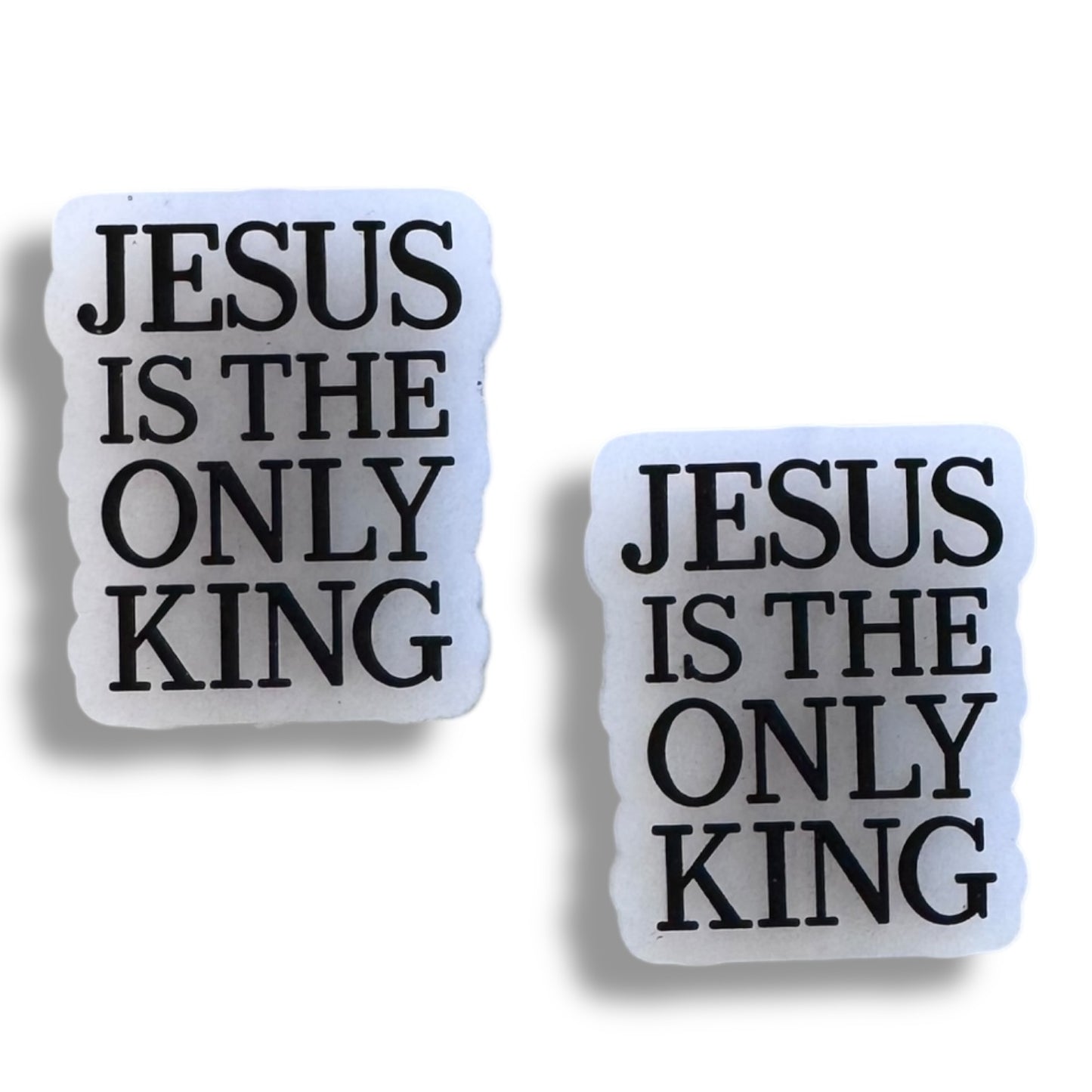 X146- "Jesus Is The Only King"  Silicone Focal Bead for DIY Crafts (1 Count)