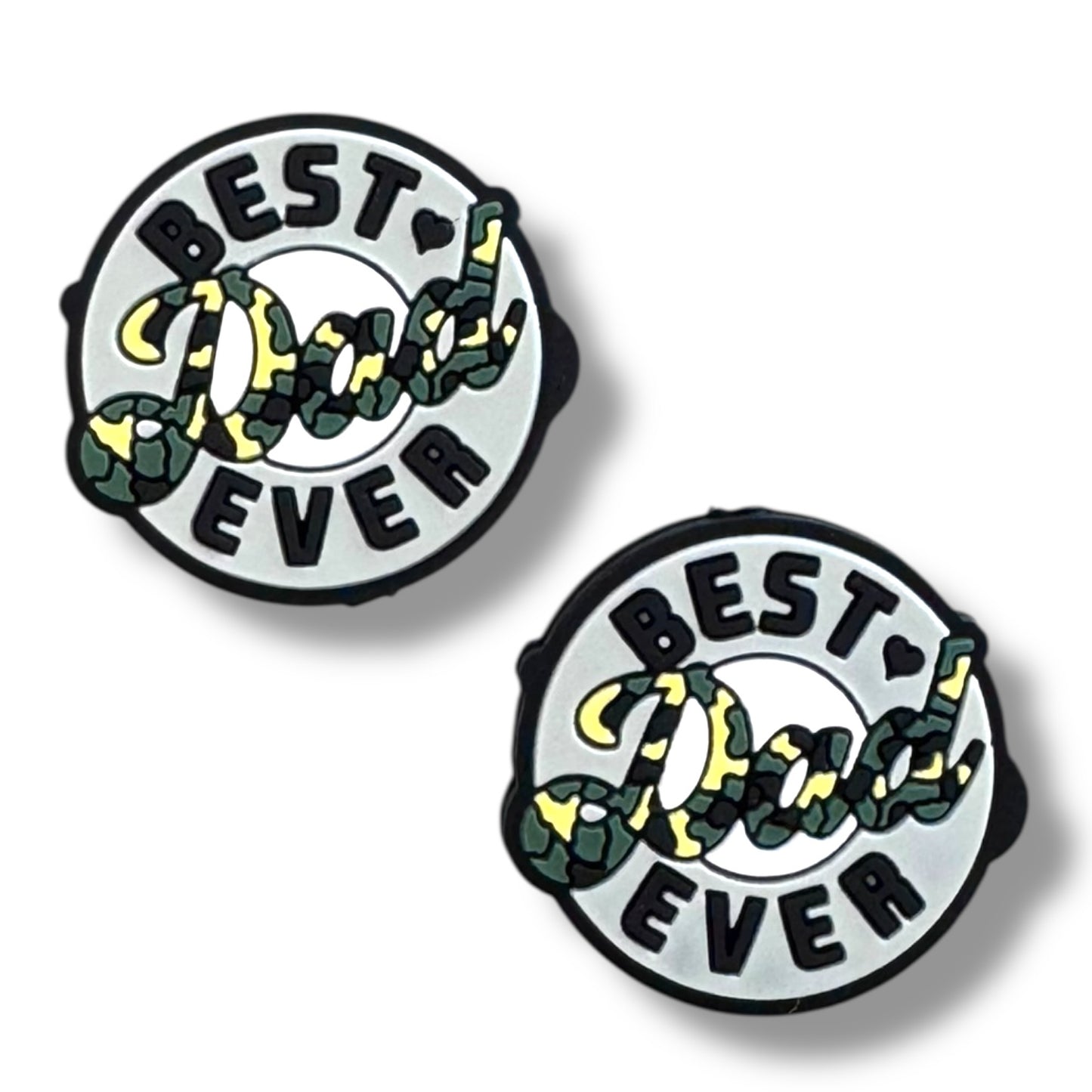 X125- "Best Dad Ever"  Silicone Focal Bead for DIY Crafts (1 Count)