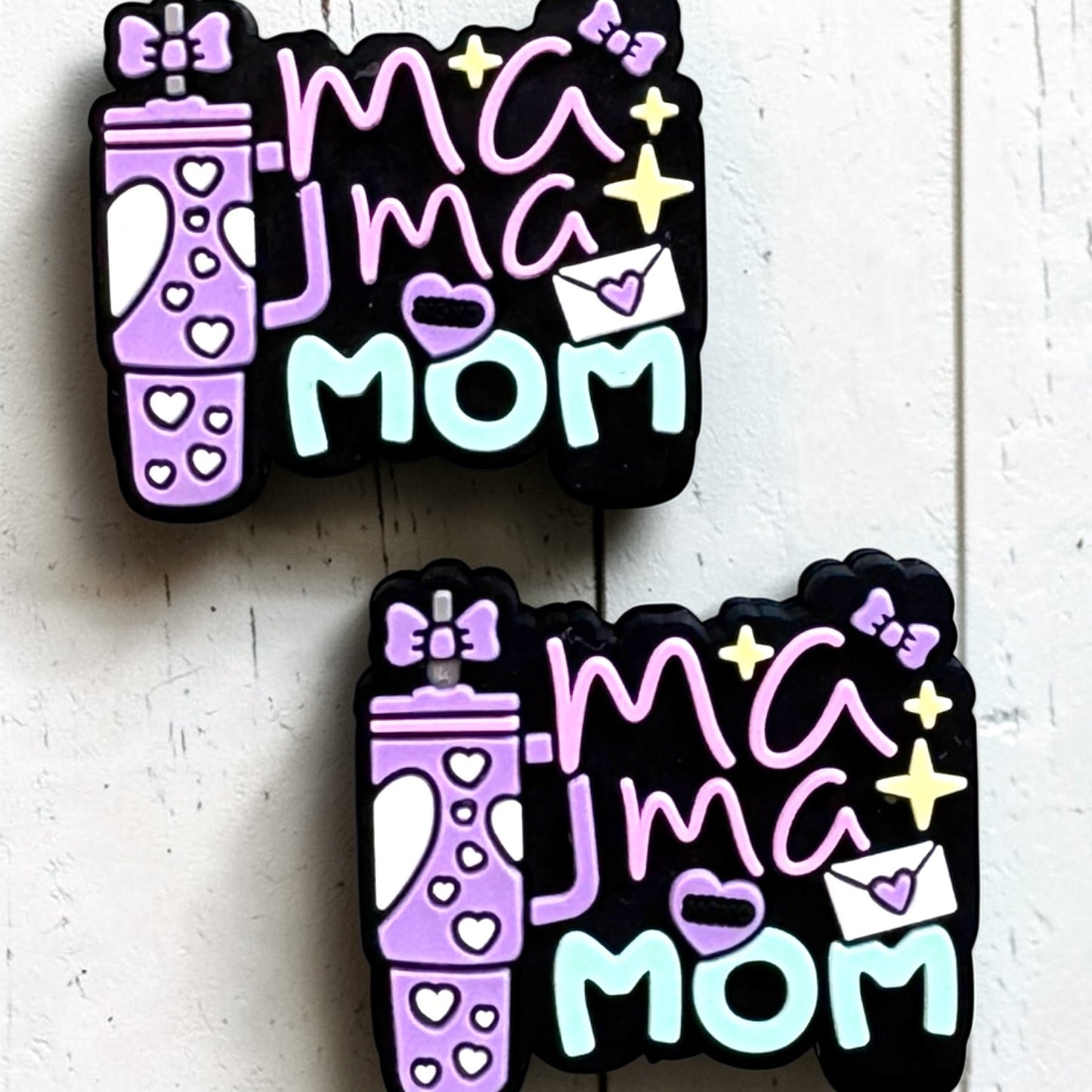 X126- "Mama Mom"  Silicone Focal Bead for DIY Crafts (1 Count)