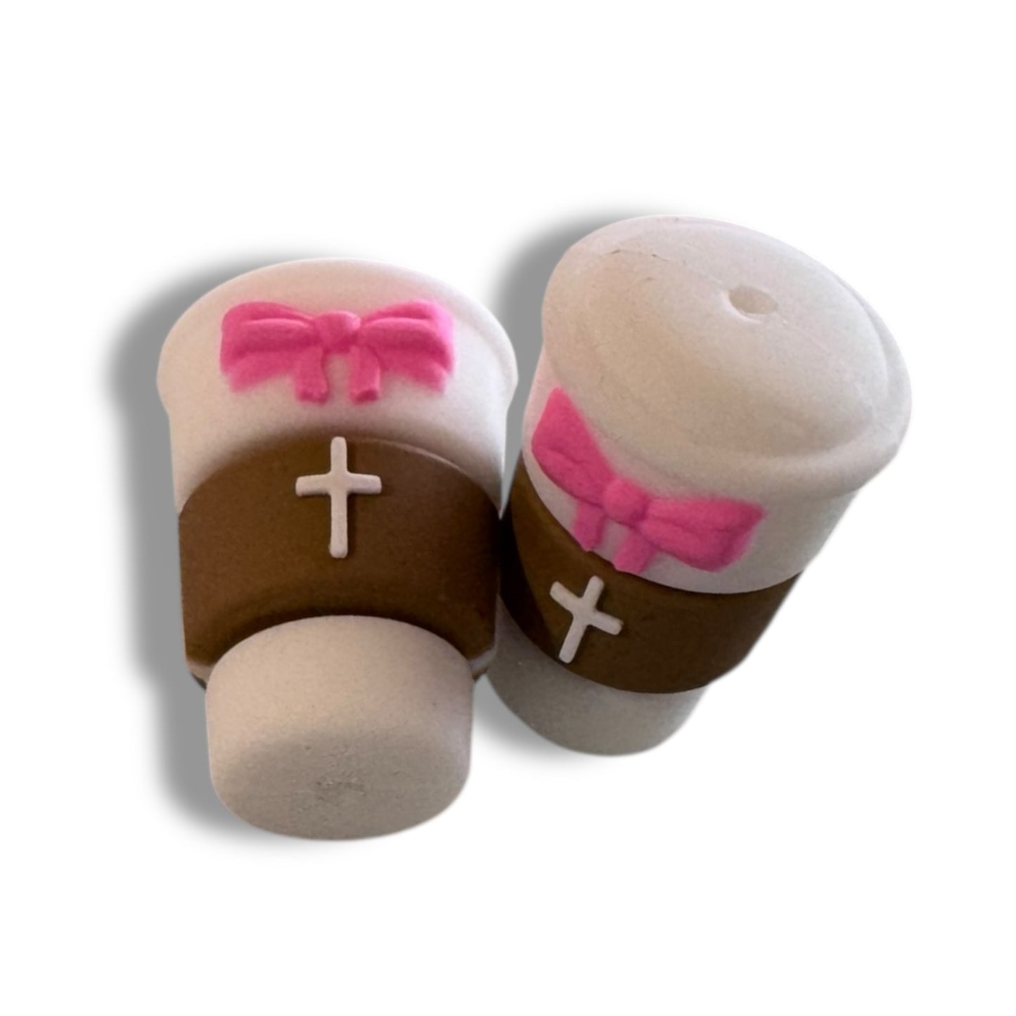 X160- "Blessed Latte" Silicone Focal Bead for DIY Crafts (1 Count)
