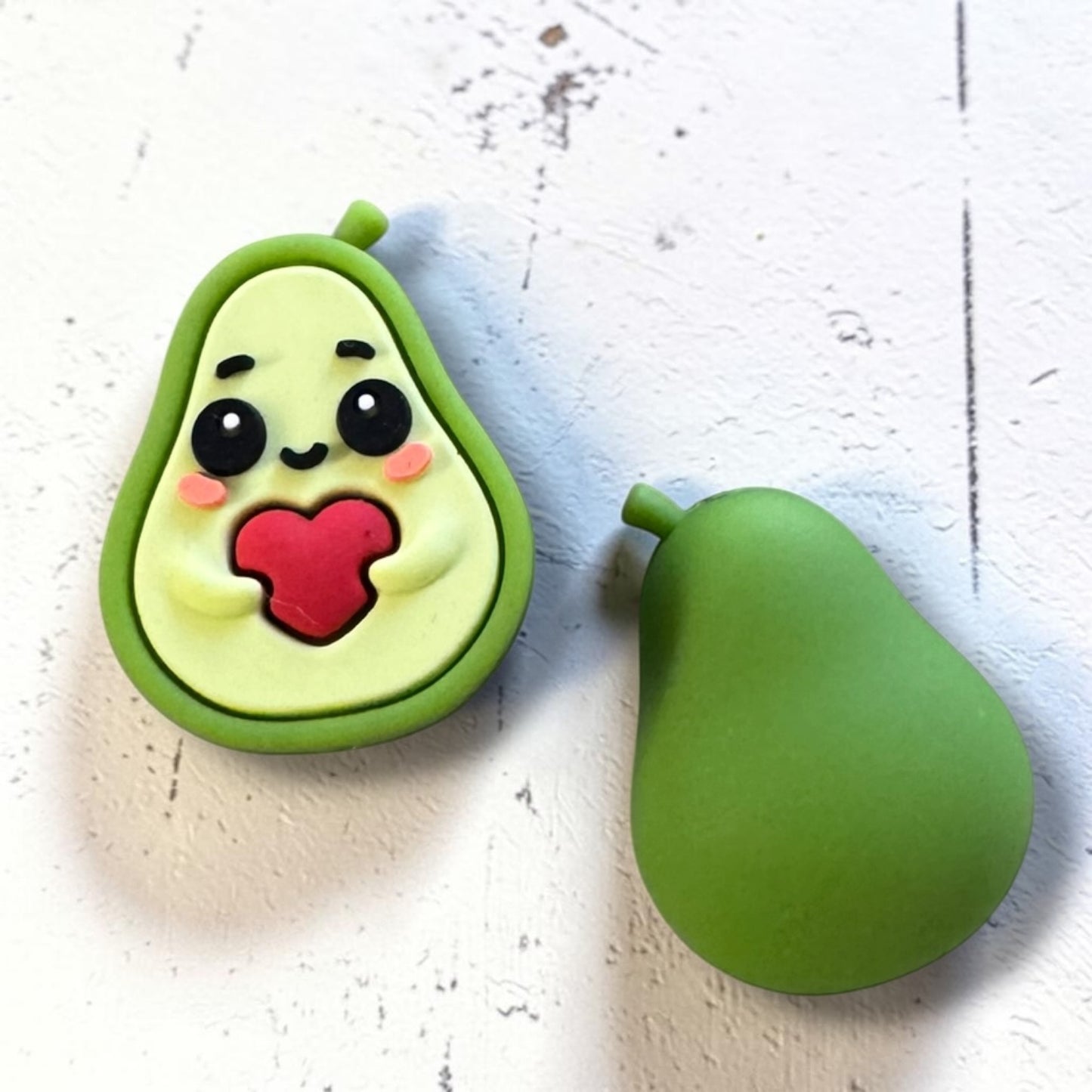 X098- "Avocado" 3D Silicone Focal Bead for DIY Crafts (1 Count)
