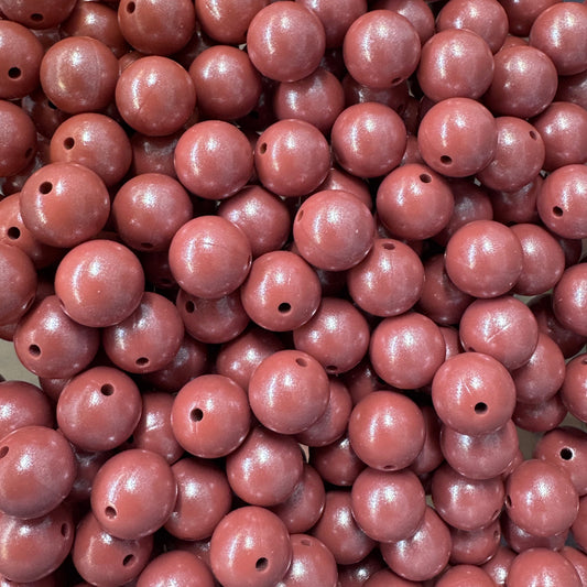 T305 - 15mm "Red Rocks" Opal Silicone Beads