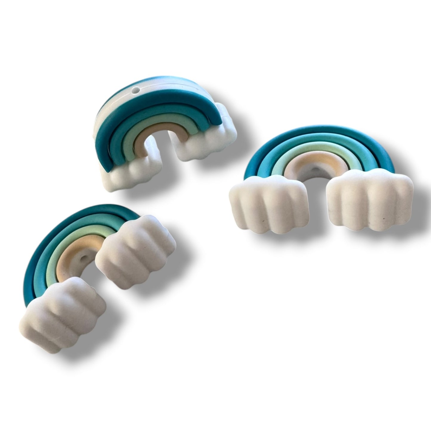 X051- "Rainbow" 3D Silicone Focal Bead for DIY Crafts (1 Count)