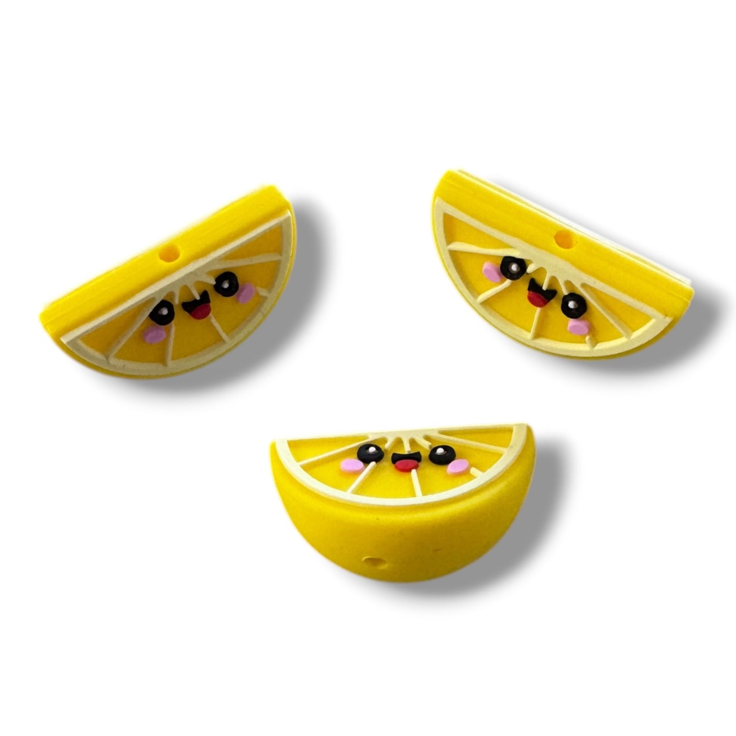 X106- "Lemon" 3D Silicone Focal Bead for DIY Crafts (1 Count)
