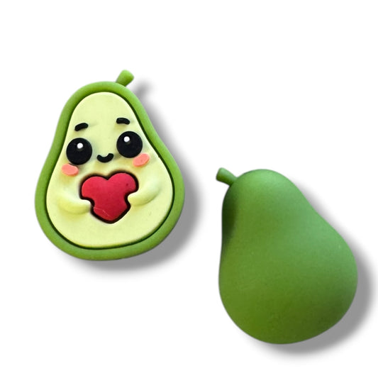 X098- "Avocado" 3D Silicone Focal Bead for DIY Crafts (1 Count)