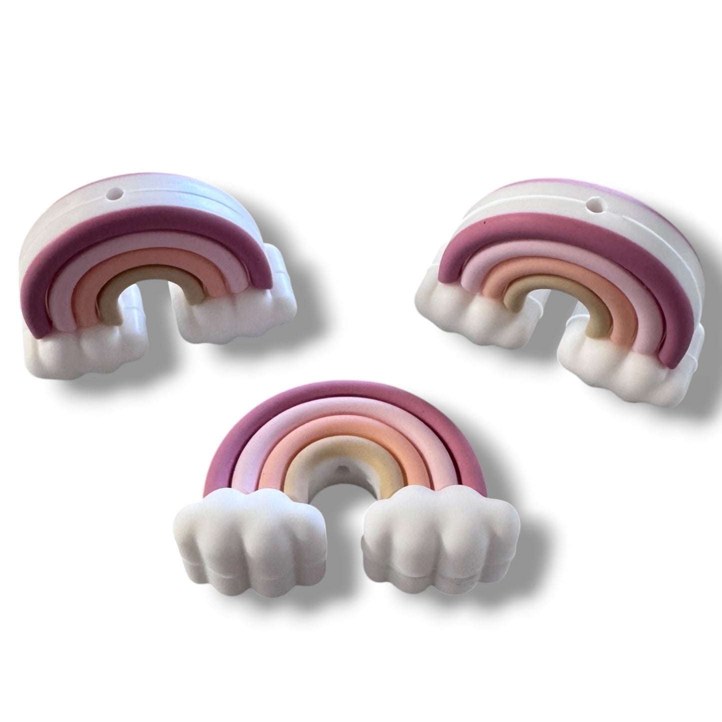 X047- "Rainbow" 3D Silicone Focal Bead for DIY Crafts (1 Count)