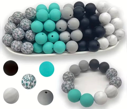 "Blessings" Silicone 15mm 50 Count Pack – Ideal for Beadable Pens & Keychains