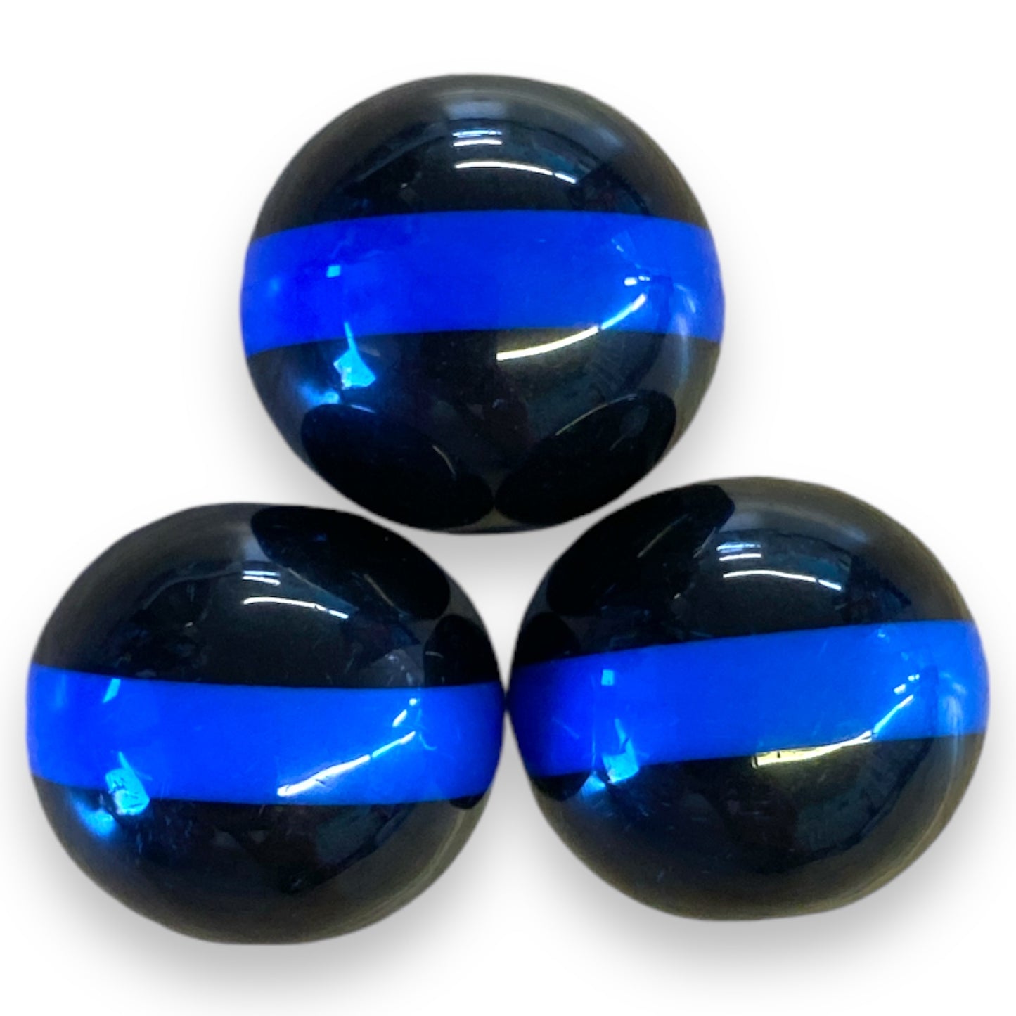 Z/64- 20mm Blue Line (1 Count) Acrylic Beads