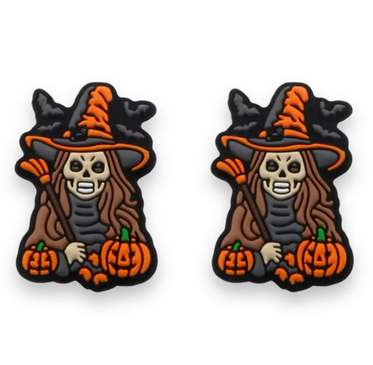 h819 -  "Skeleton Scarecrow” Silicone (1 Count) Focal Bead