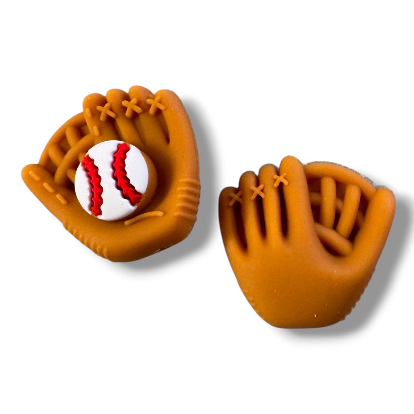 X192- "Baseball Glove" 3D Silicone Focal Bead for DIY Crafts (1 Count)