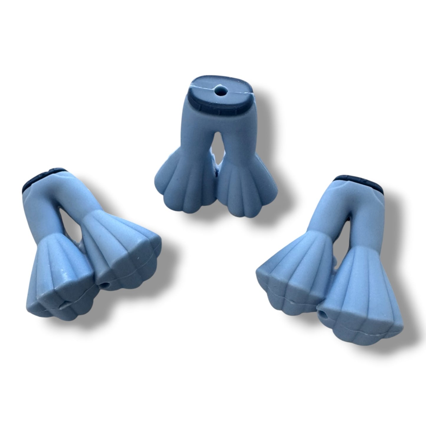 X099- "Bell Bottoms" 3D Silicone Focal Bead for DIY Crafts (1 Count)