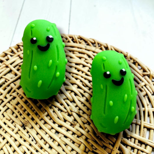X110- "Pickle" 3D Silicone Focal Bead for DIY Crafts (1 Count)